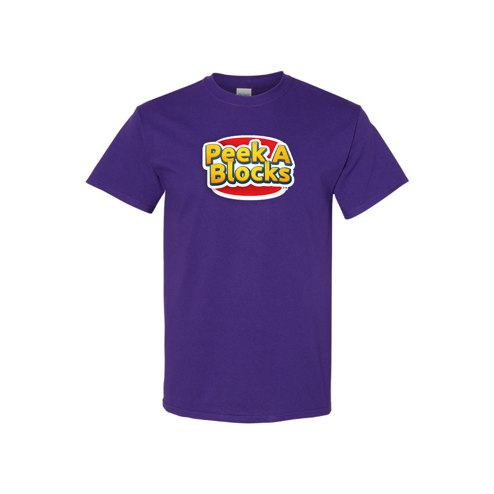 Men's Peek A Blocks Logo Cotton T-Shirt