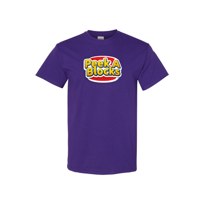 Men's Peek A Blocks Logo Cotton T-Shirt