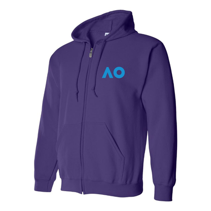 Men's Australian Open Logo Zipper Hoodie