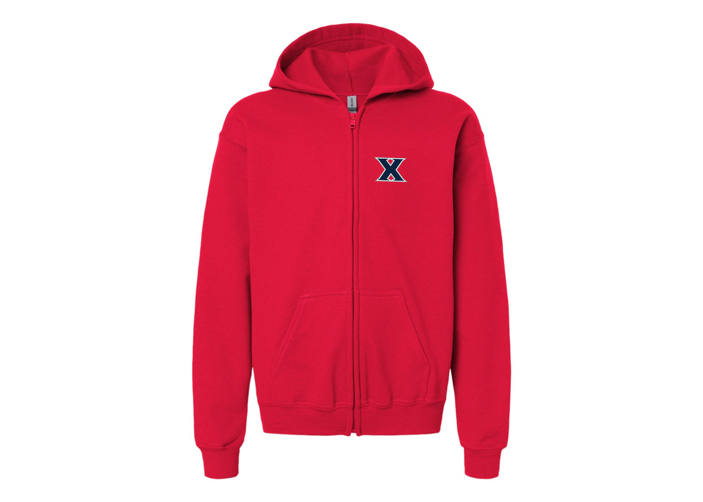 Gildan Heavy Blend Youth Xavier Musketeers Full Zip Hooded Sweatshirt