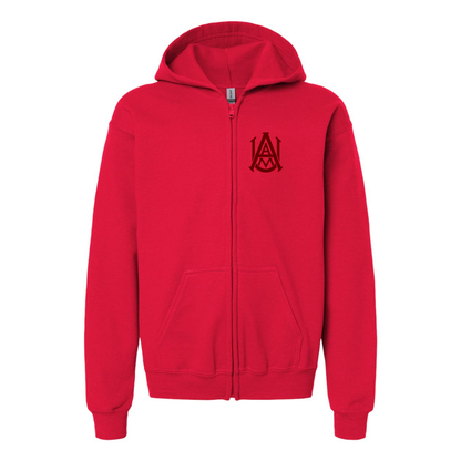 Gildan Heavy Blend Youth Alabama AM Bulldogs   Full Zip Hooded Sweatshirt