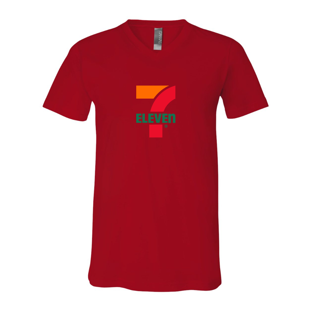 7 Eleven Logo BELLA  CANVAS - Jersey V-Neck T-Shirt