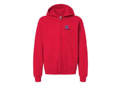 Gildan Heavy Blend Youth The Citadel Bulldogs Full Zip Hooded Sweatshirt