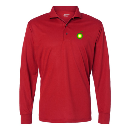 Men's BP Oil Logo Paragon Prescott Long Sleeve Polo