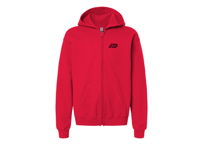 Gildan Heavy Blend Youth ADP Logo Full Zip Hooded Sweatshirt