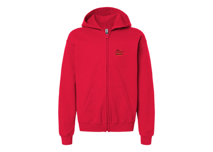 Gildan Heavy Blend Youth The Habit Burger Grill Full Zip Hooded Sweatshirt