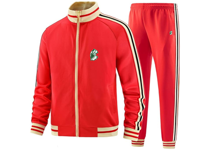 Men's Utah Valley Wolverines Tracksuit with Bold Striped Accents and Zippered Front Athletic Wear