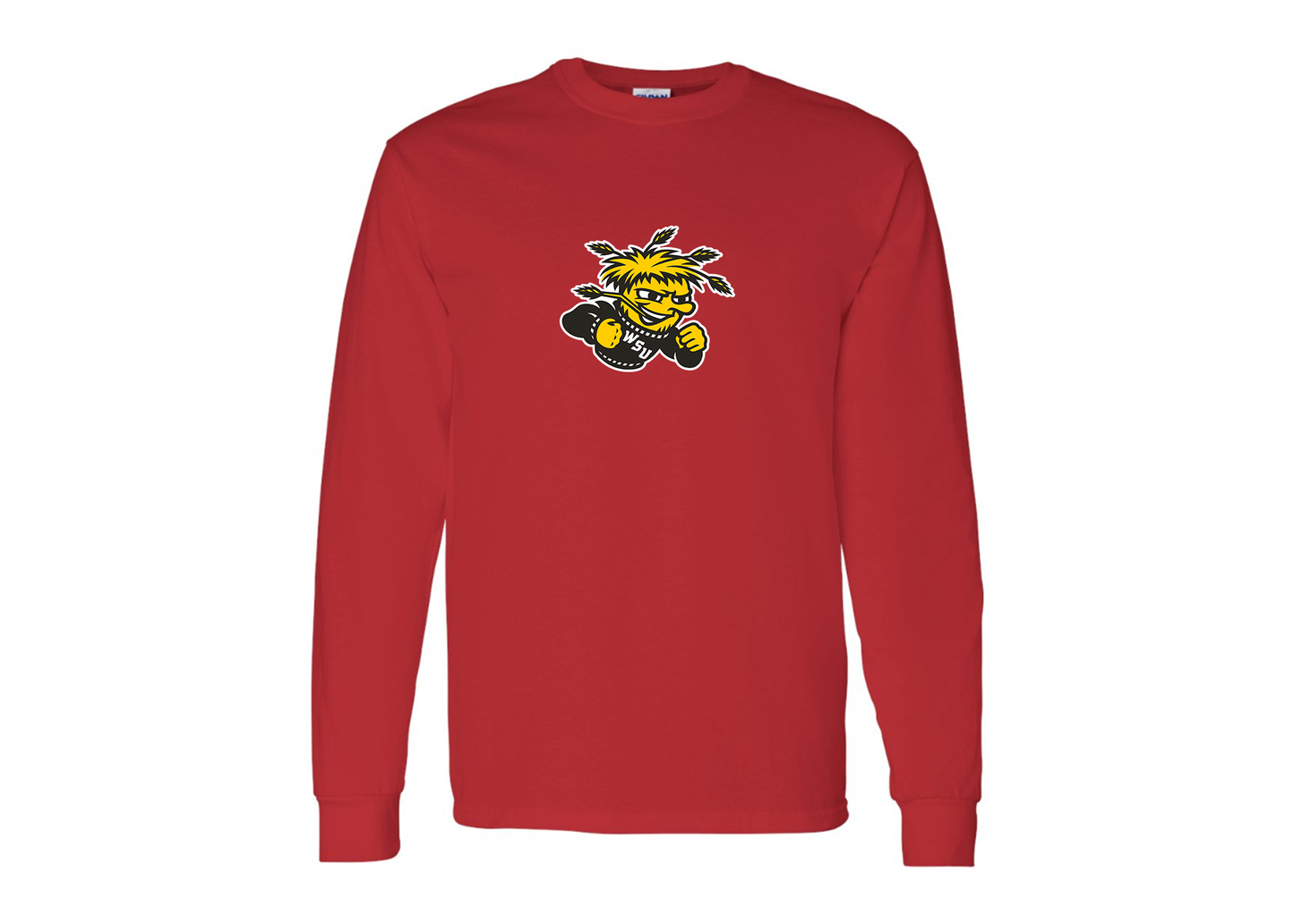 Men's Wichita State Shockers Gildan Heavy Cotton Long Sleeve T-Shirt