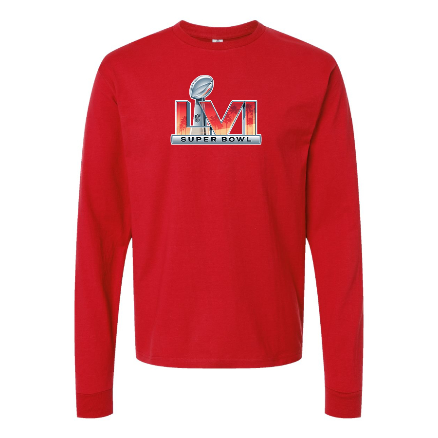 Men's Superbowl LVI Logo  Cotton Long Sleeve T-Shirt