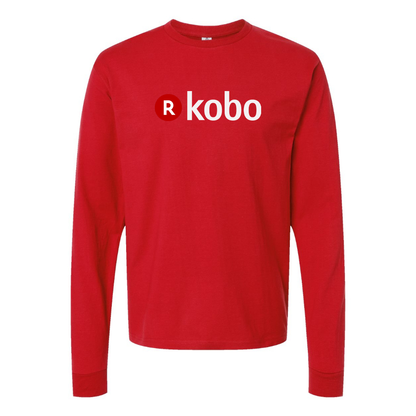 Men's Kobo Logo Cotton Long Sleeve T-Shirt
