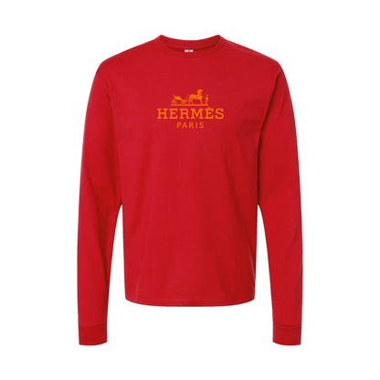 Youth Hermès Logo Cotton Long Sleeve T-Shirt