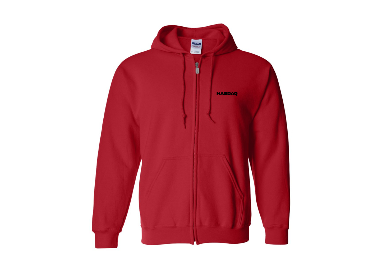 Men's Nasdaq Logo Gildan  Heavy Blend Full Zip Hooded Sweatshirt