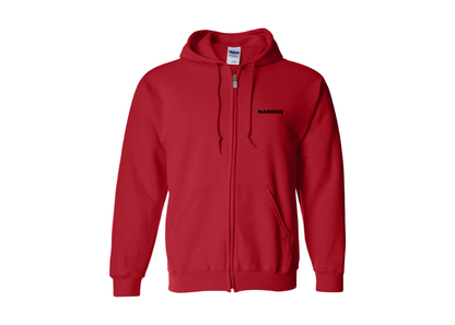 Men's Nasdaq Logo Gildan  Heavy Blend Full Zip Hooded Sweatshirt