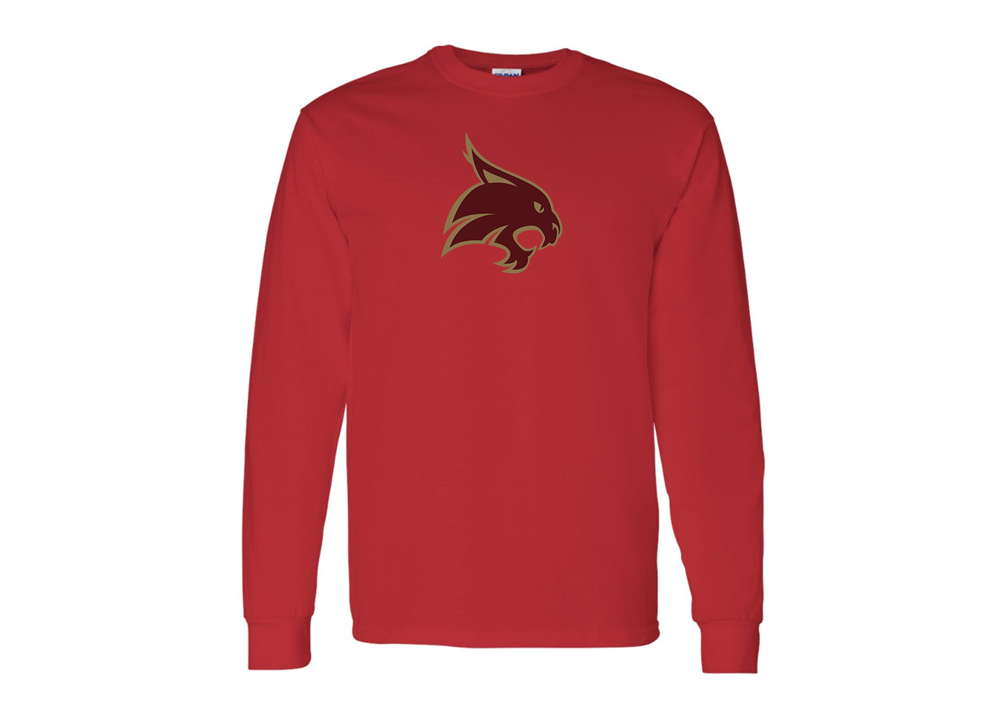 Men's Texas State Bobcats Gildan Heavy Cotton Long Sleeve T-Shirt