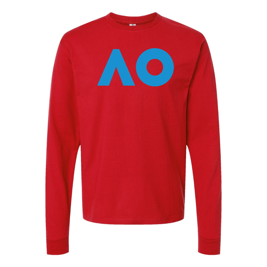 Men's Australian Open Logo Cotton Long Sleeve T-Shirt