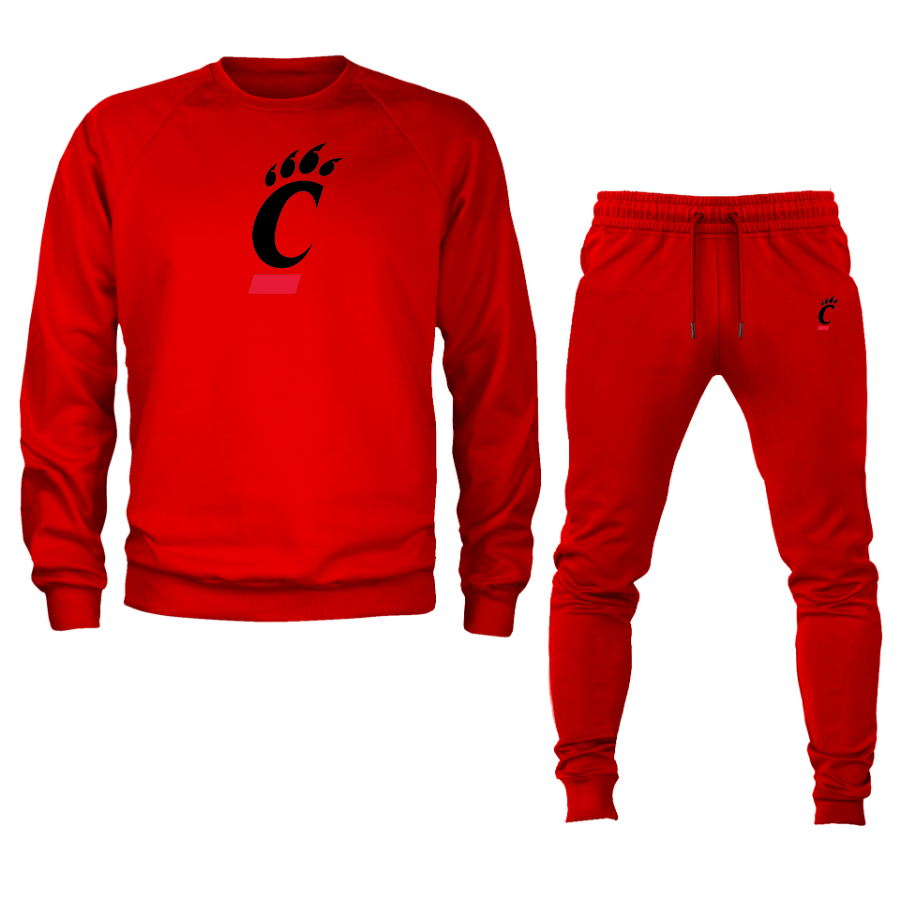 Men's Cincinnati Bearcats Crewneck Sweatshirt Joggers Suit