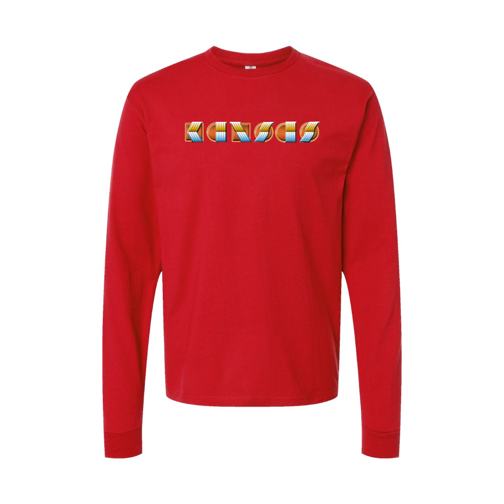 Youth Kansas Logo Cotton Long Sleeve T-Shirt