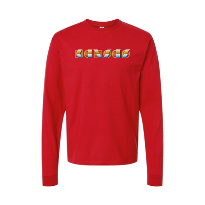 Youth Kansas Logo Cotton Long Sleeve T-Shirt