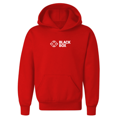 Youth Black Box Logo   Pullover Hoodie