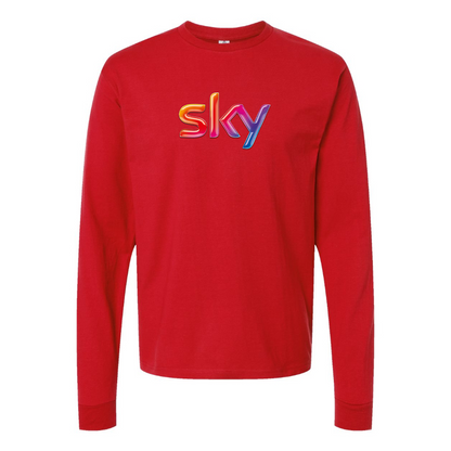 Youth Sky Logo Cotton Long Sleeve T-Shirt