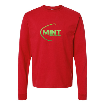 Men's Mint Radio Logo Cotton Long Sleeve T-Shirt