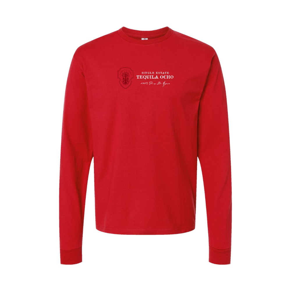 Youth Tequila Ocho Logo Cotton Long Sleeve T-Shirt