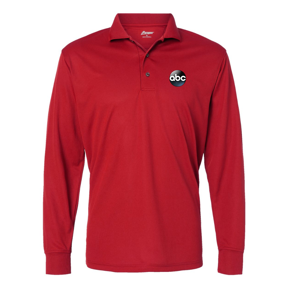 Men's Abc Logo Paragon Prescott Long Sleeve Polo