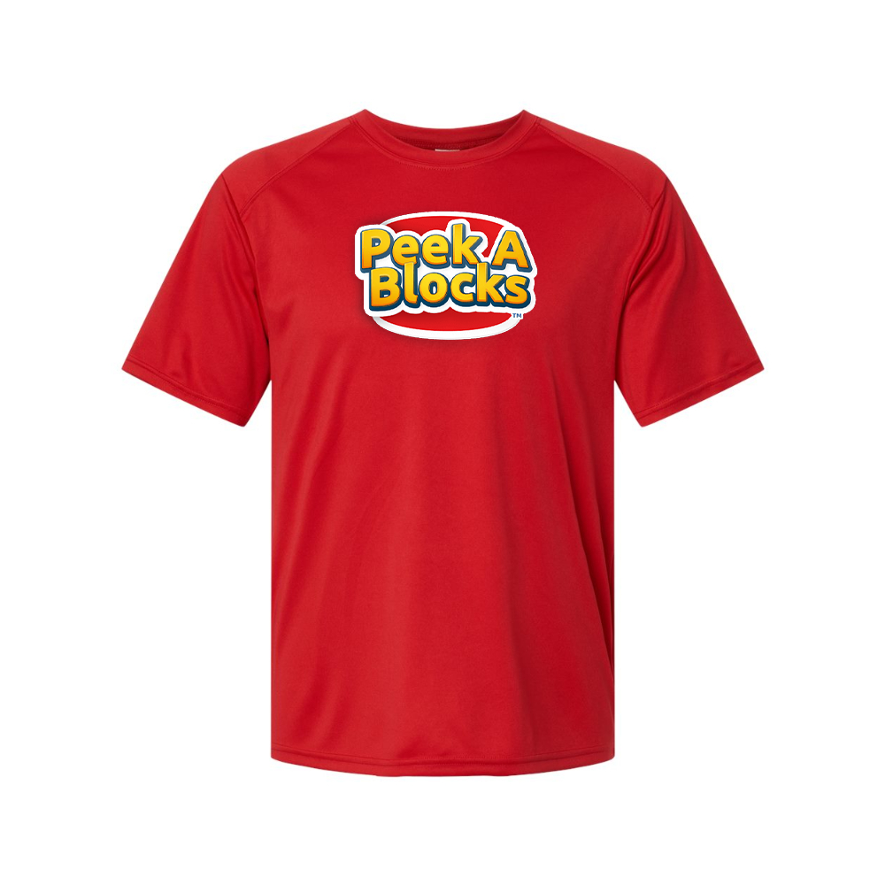 Men's Peek A Blocks Logo Polyester T-Shirt