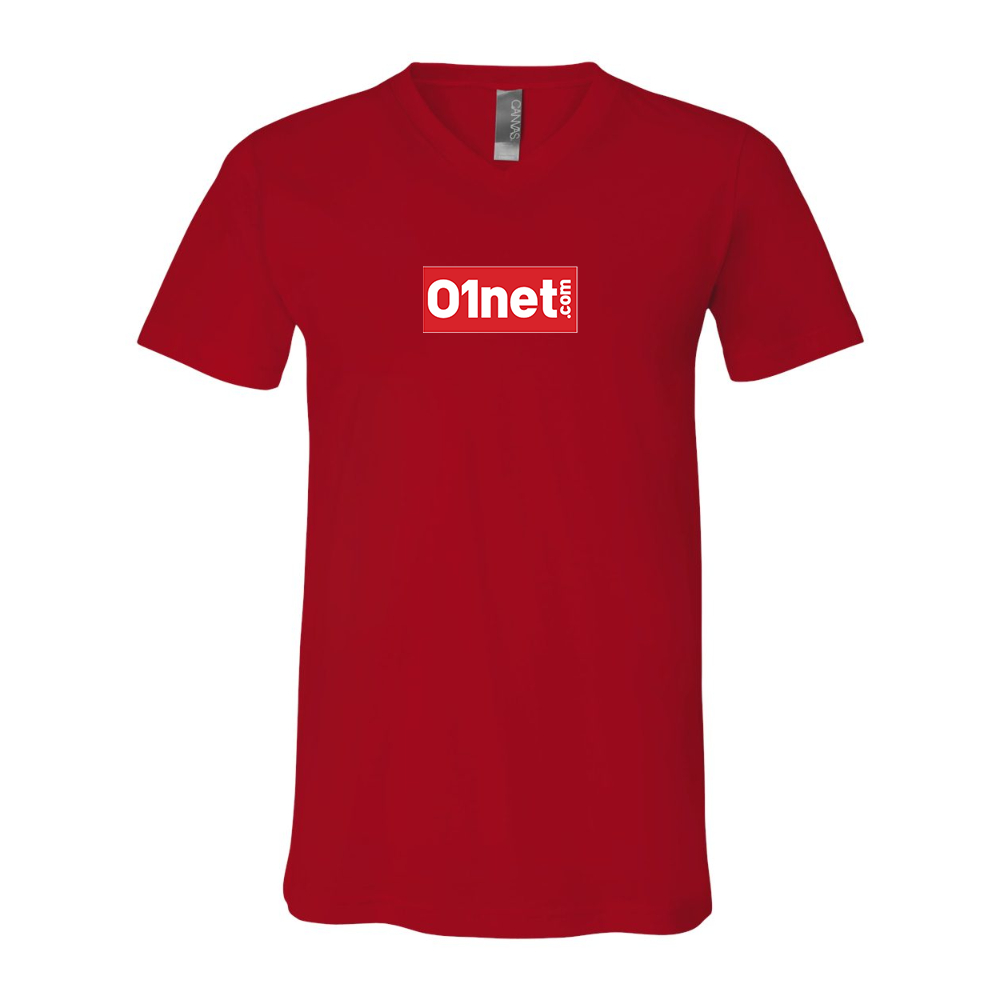 01net Logo BELLA  CANVAS - Jersey V-Neck T-Shirt