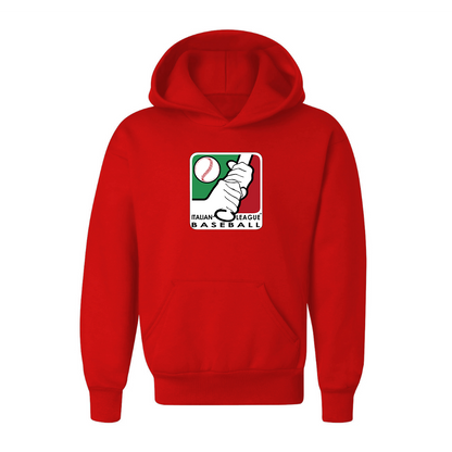 Youth  Italian Baseball League Logo Pullover Hoodie