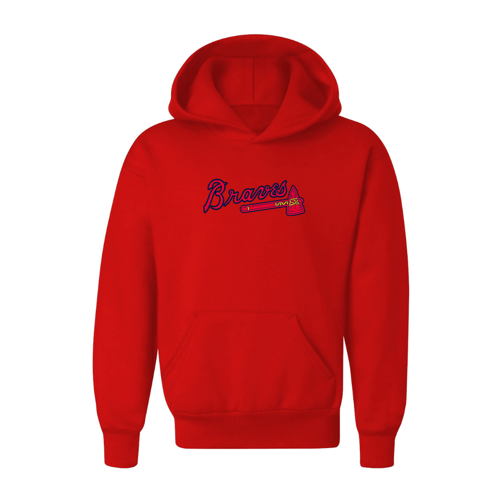 Youth Atlanta Braves Logo Pullover Hoodie
