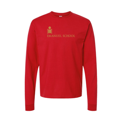 Youth Emanuel School Logo Cotton Long Sleeve T-Shirt