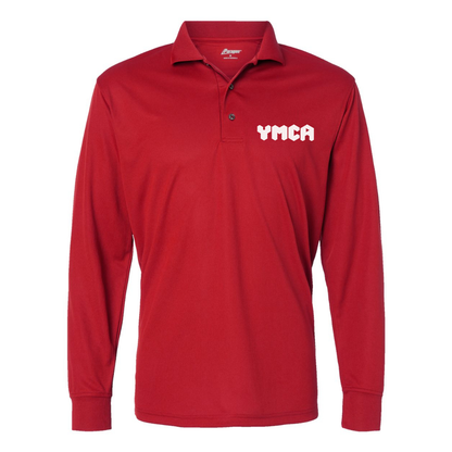 Men's   YMCA Mauve   Paragon Prescott Long Sleeve Polo