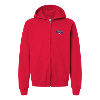 Gildan Heavy Blend Youth Saint Marys Gaels Logo Full Zip Hooded Sweatshirt