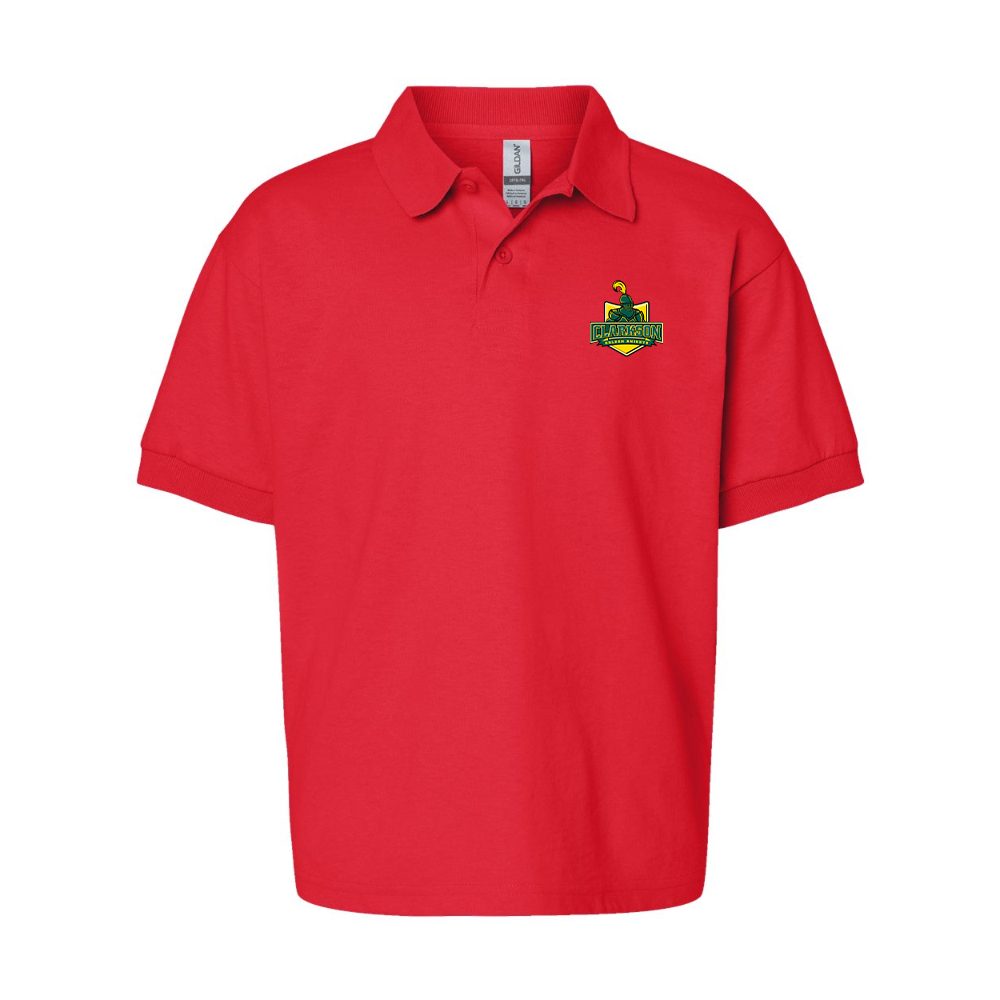 Youth Clarkson Golden Knights Gildan Dry Blend Jersey Polo