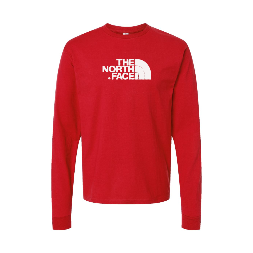 Youth The North Face Black Logo white Cotton Long Sleeve T-Shirt