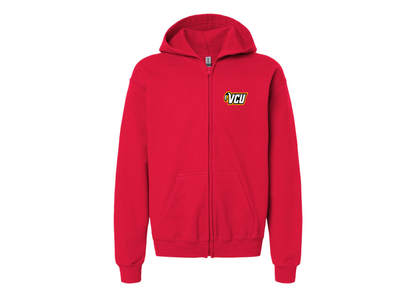 Gildan Heavy Blend Youth Virginia Commonwealth Rams Full Zip Hooded Sweatshirt