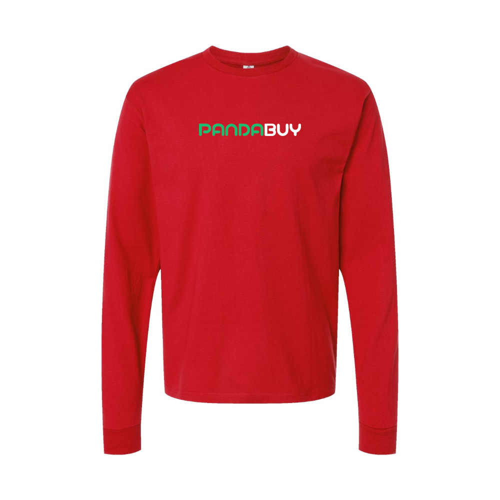 Youth Pandabuy Logo Cotton Long Sleeve T-Shirt