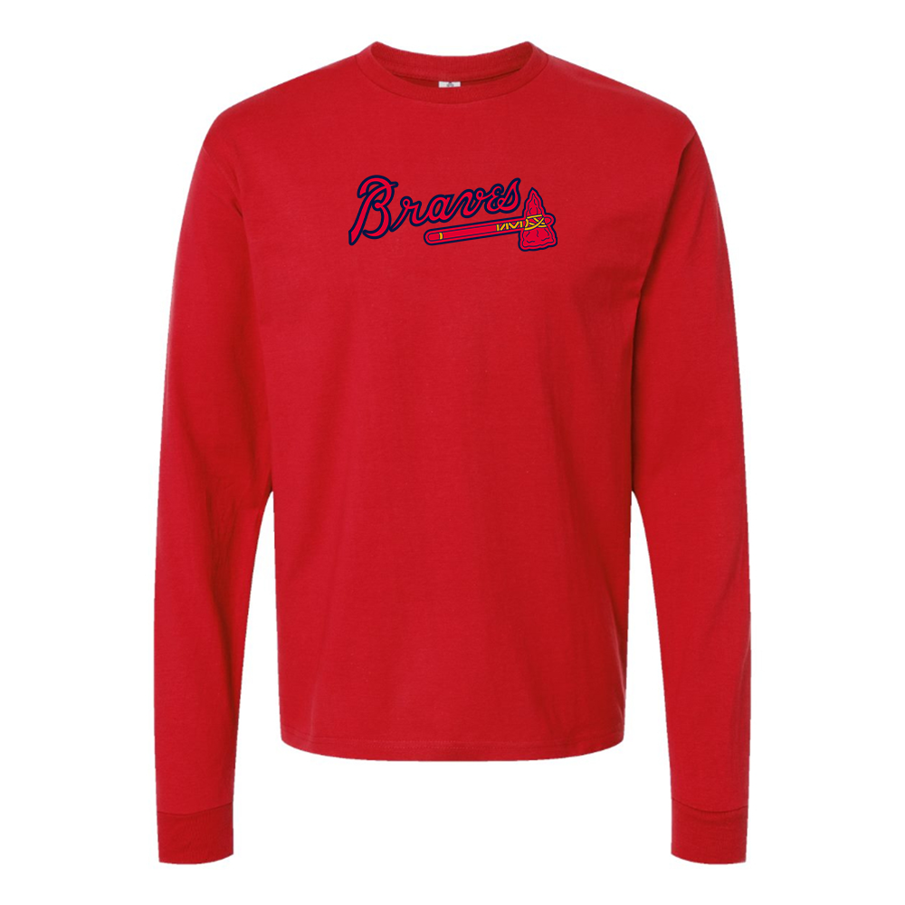 Men's Atlanta Braves Logo Long Sleeve T-Shirt