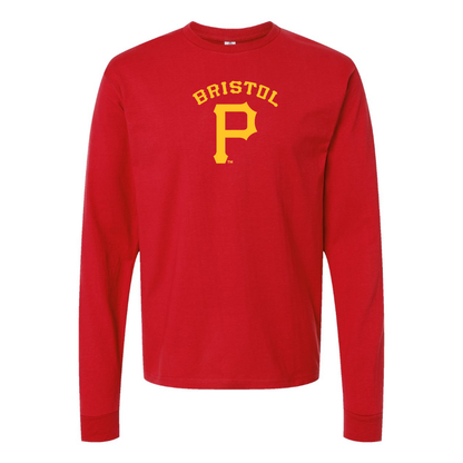 Men's Bristol Pirates  Logo Cotton Long Sleeve T-Shirt