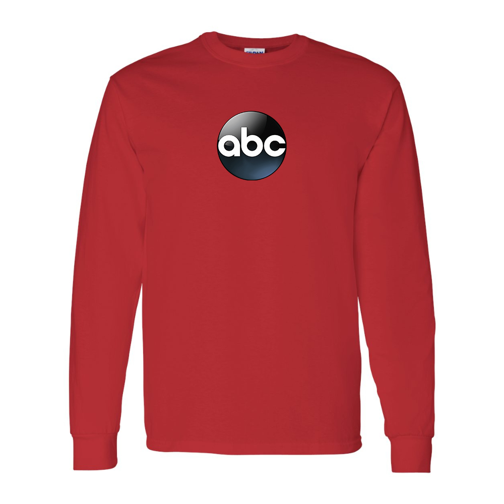 Men's Abc Logo Gildan Heavy Cotton Long Sleeve T-Shirt