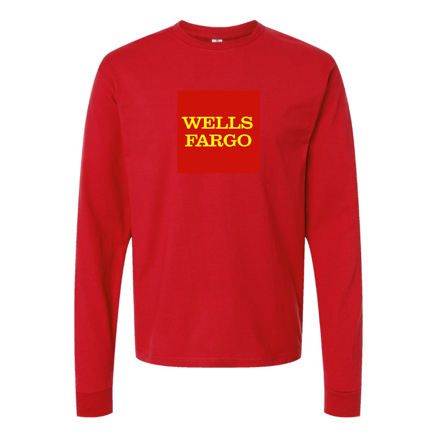 Youth Wells Fargo Logo Cotton Long Sleeve T-Shirt