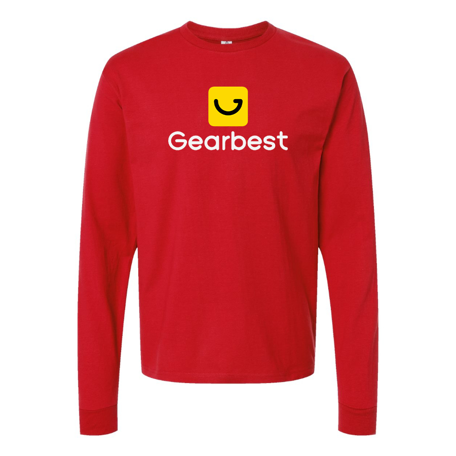 Men's Gearbest  Logo  Cotton Long Sleeve T-Shirt