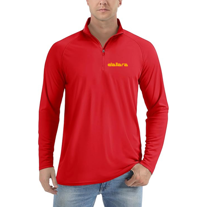 Men's  Dallara Logo  Lightweight Quarter-Zip Athletic Shirt Long Sleeve Performance Wear