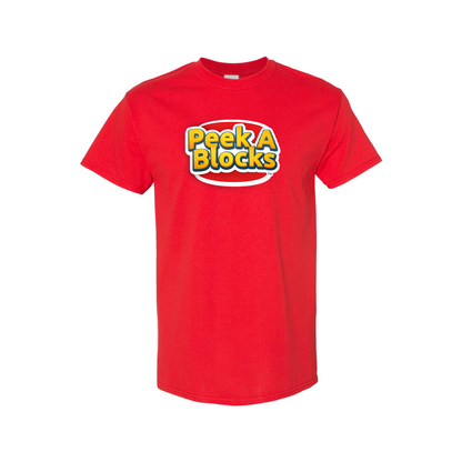 Men's Peek A Blocks Logo Cotton T-Shirt