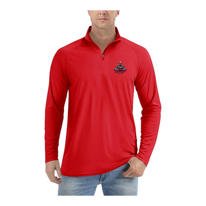 Men's Spider-Man 2025  Lightweight Quarter-Zip Athletic Shirt Long Sleeve Performance Wear