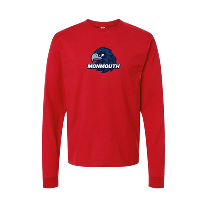 Youth Monmouth Hawks Logo Cotton Long Sleeve T-Shirt