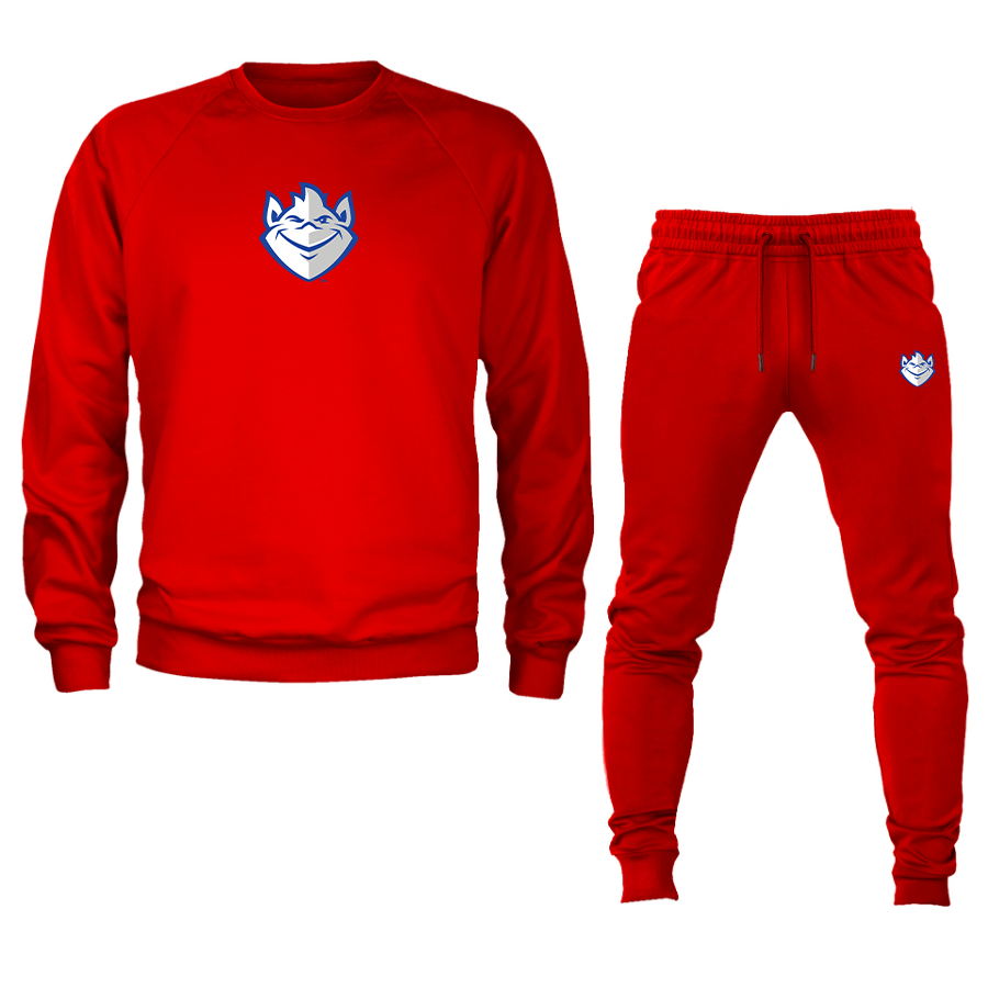 Men's Saint Louis Billikens Logo Crewneck Sweatshirt Joggers Suit