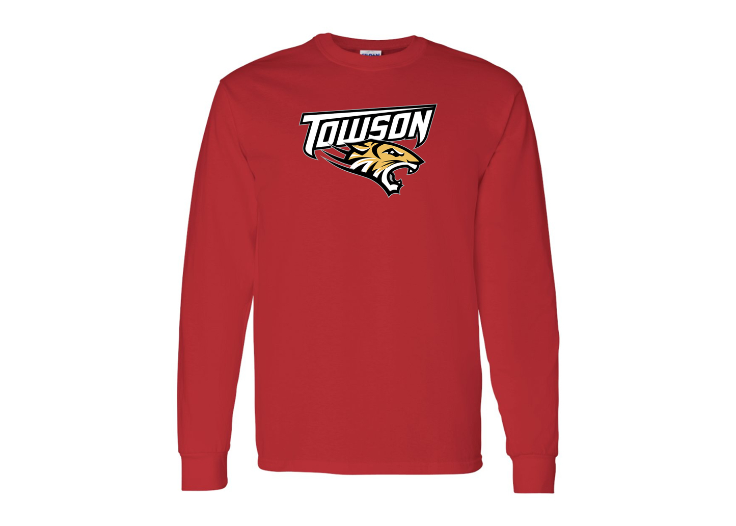 Men's Towson Tigers Gildan Heavy Cotton Long Sleeve T-Shirt
