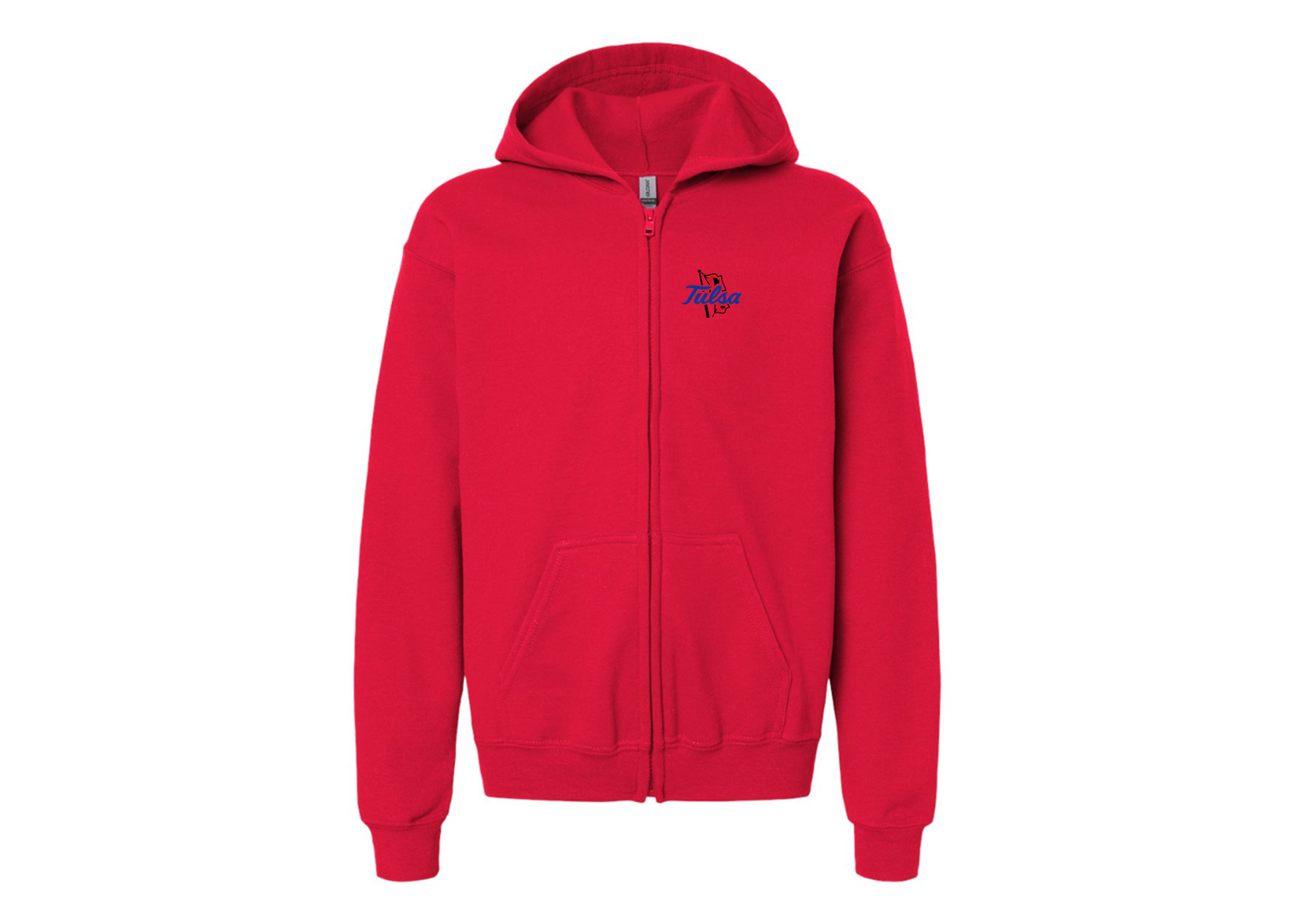 Gildan Heavy Blend Youth Tulsa Golden Hurricane Full Zip Hooded Sweatshirt